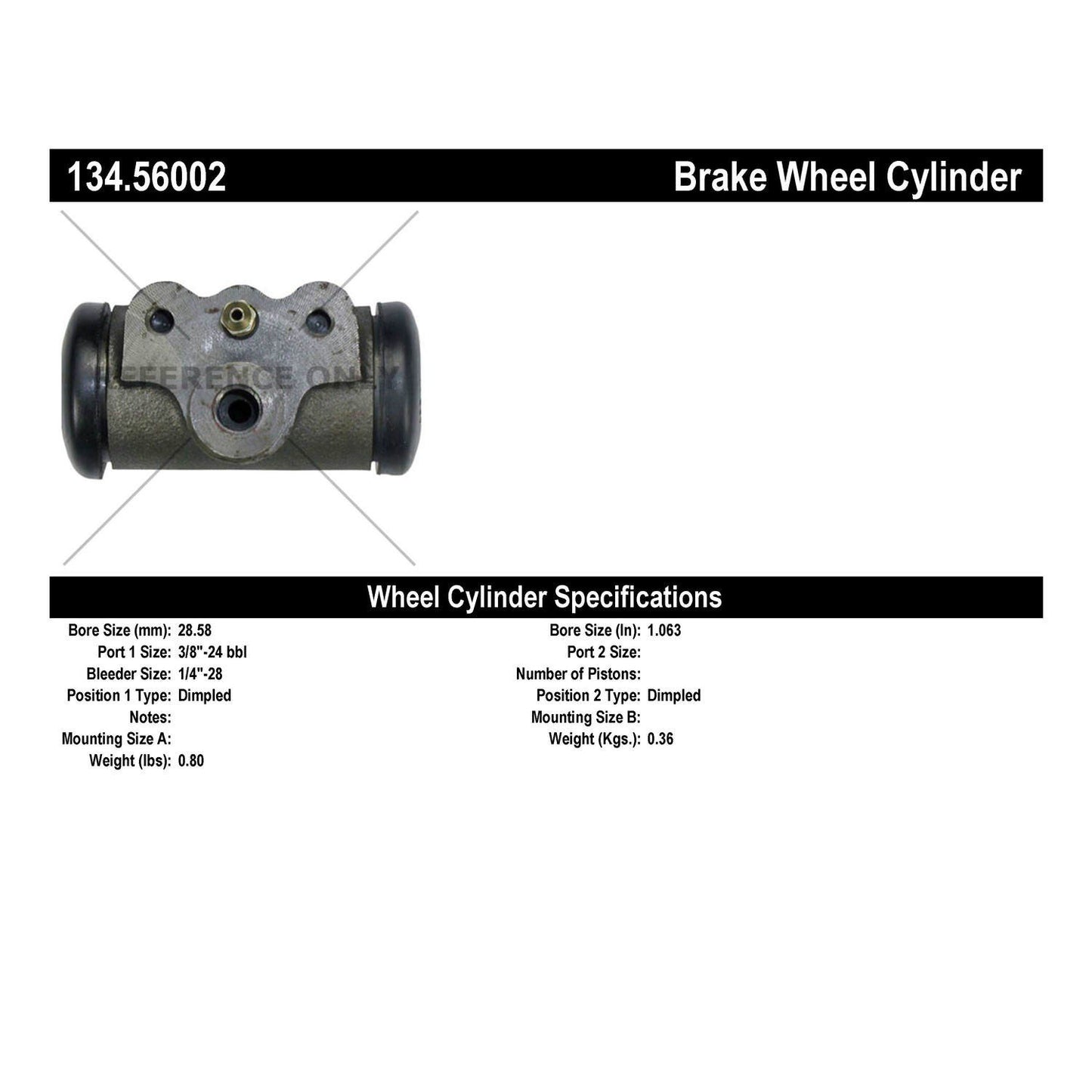 Centric Parts Drum Brake Wheel Cylinder Premium for 1960-1964 Studebaker Hawk Lark 134.56002