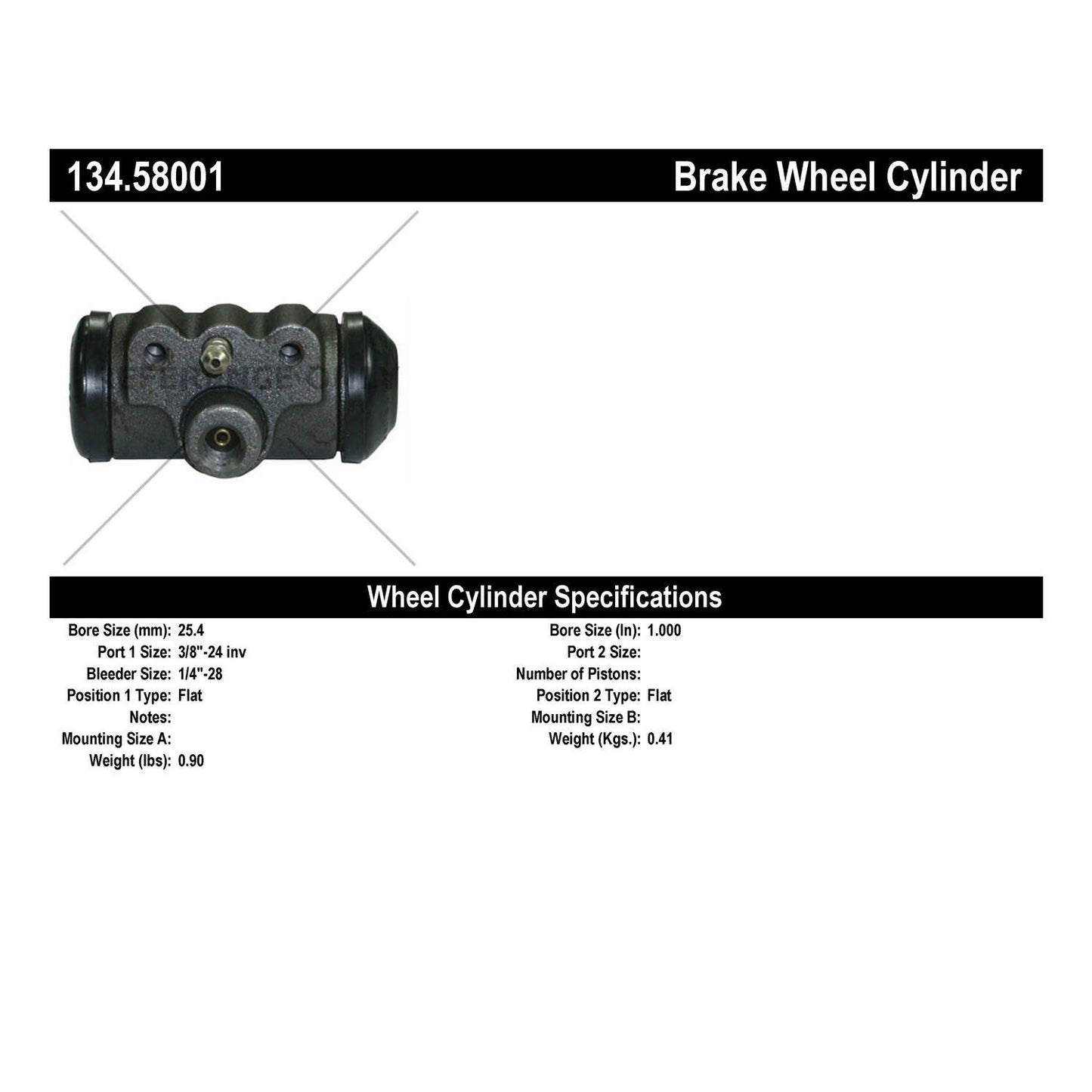 Stoptech Centric 54-58 Jeep Willys Premium Front Drum Brake Wheel Cylinder 134.58001