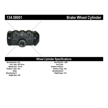 Stoptech Centric 54-58 Jeep Willys Premium Front Drum Brake Wheel Cylinder 134.58001
