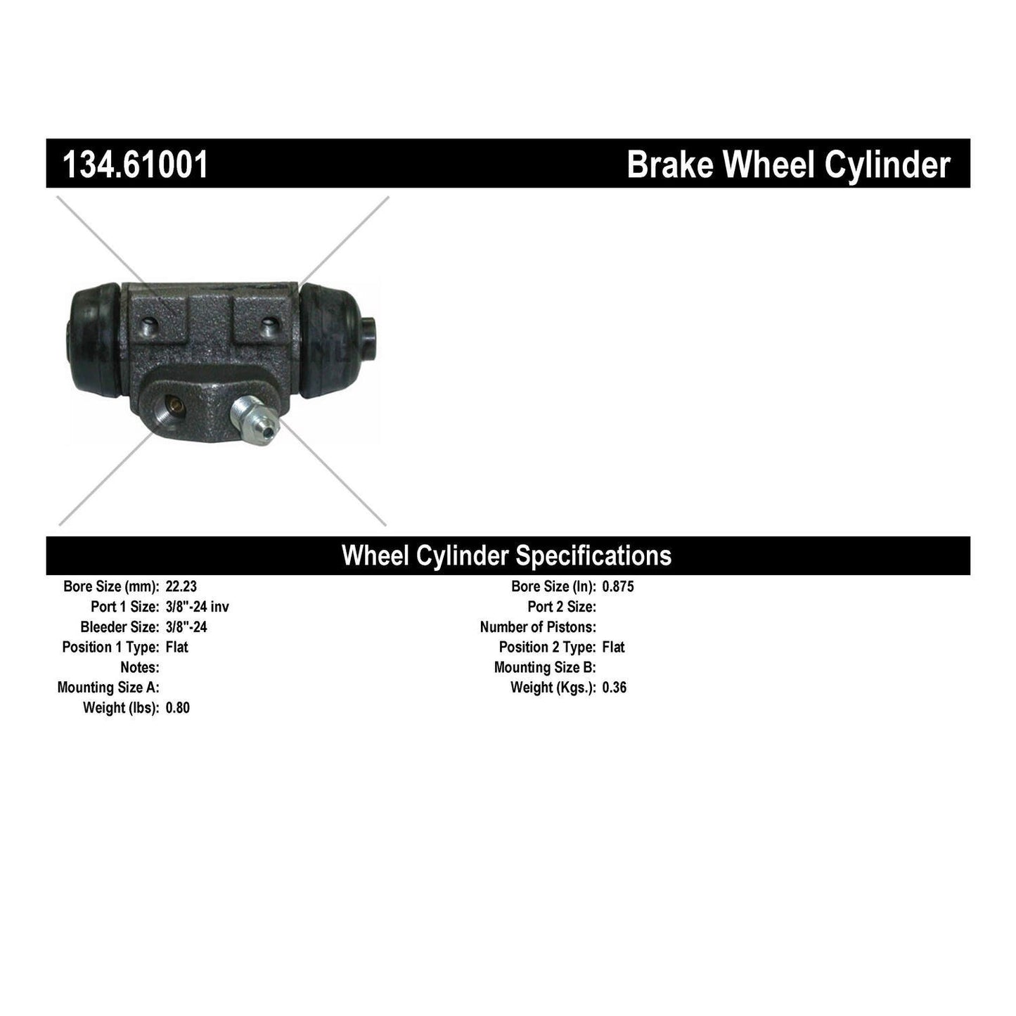Centric Parts Premium Wheel Cylinder 134.61001