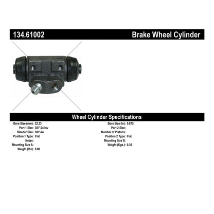 Centric Parts Drum Brake Wheel Cylinder Premium for 1983-1994 Ford Escort Tempo Mercury Lynx Topaz 134.61002