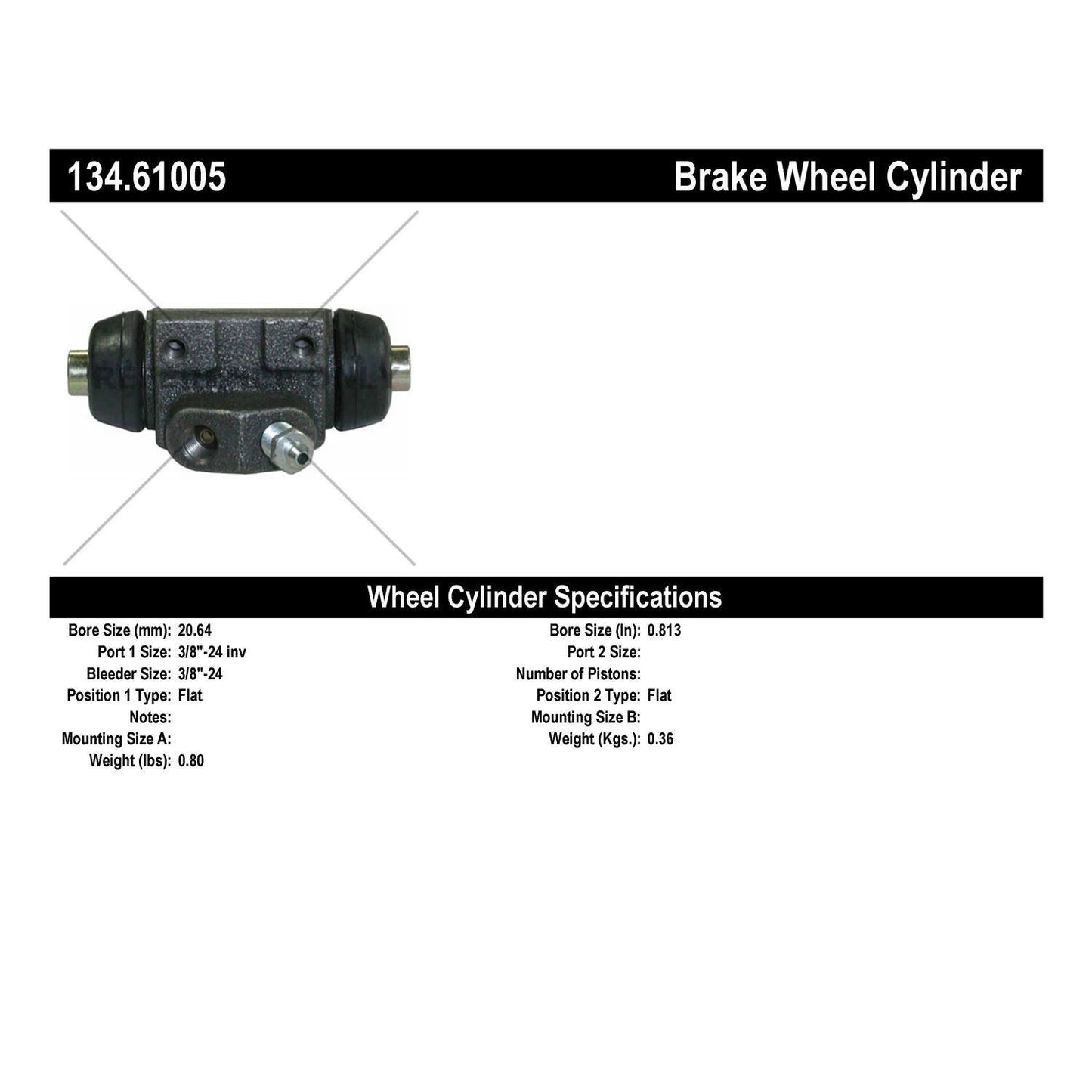 Centric Parts Drum Brake Wheel Cylinder Premium for 1990-1981 Ford Escort 134.61005