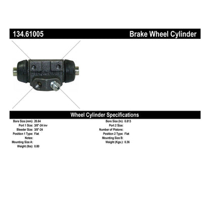 Centric Parts Drum Brake Wheel Cylinder Premium for 1990-1981 Ford Escort 134.61005