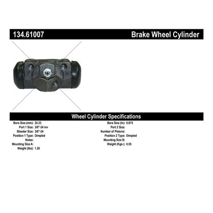 Stoptech Centric Premium Wheel Cylinder - Rear Right 134.61007