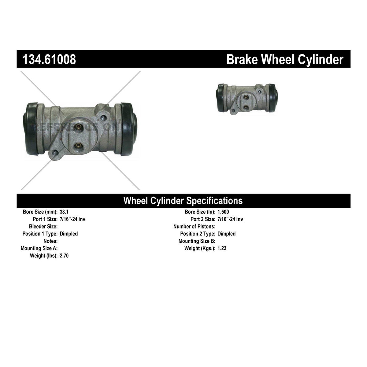 Centric Parts Premium Drum Brake Wheel Cylinder for 1971-1989 Ford 134.61008