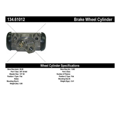 Centric Parts Premium Drum Brake Wheel Cylinder for 1965-1970 Ford Falcon, Mustang, Maverick, Ranchero, Mercury Caliente, Comet, Cyclone, Villager