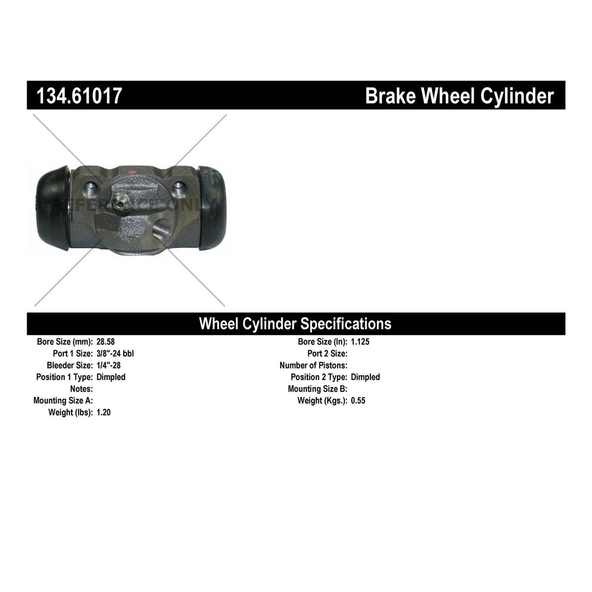 Centric Parts Premium Drum Brake Wheel Cylinder for 1965-1976 Classic American Trucks & Cars