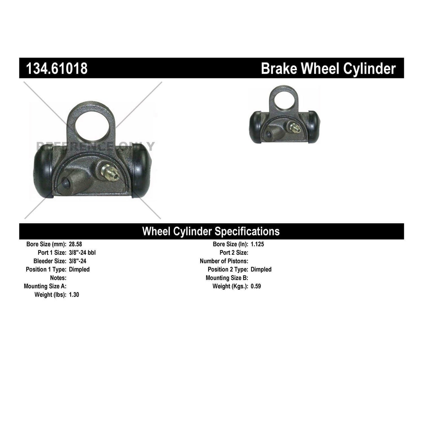 Stoptech Centric Premium Wheel Cylinder - Front L/R 134.61018