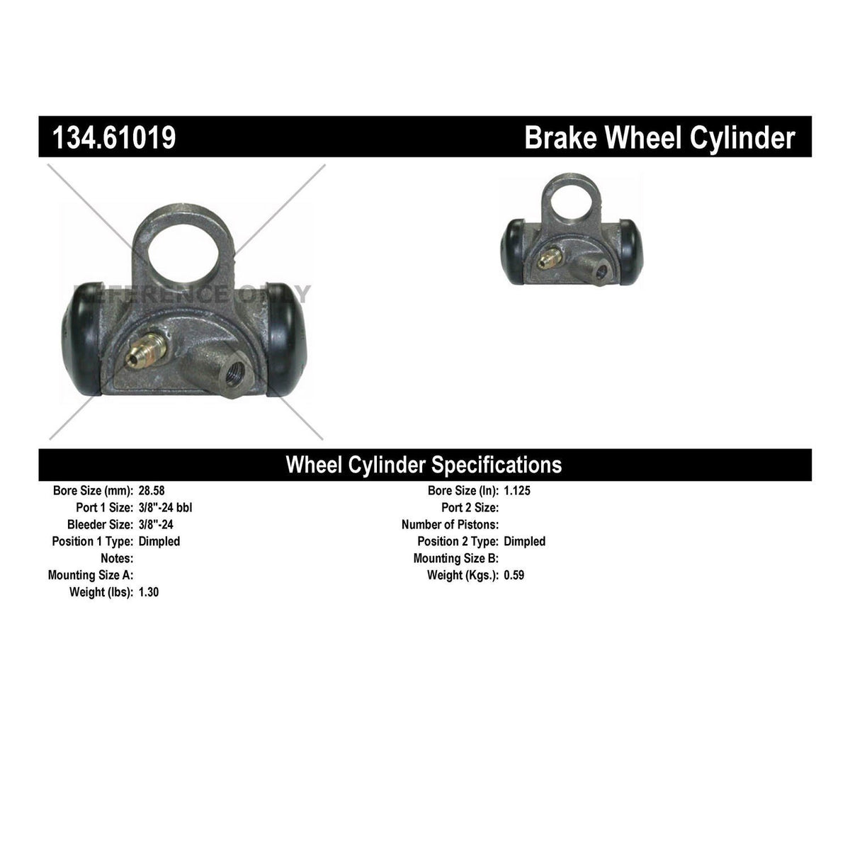 Stoptech Centric Premium Wheel Cylinder - Front L/R 134.61019