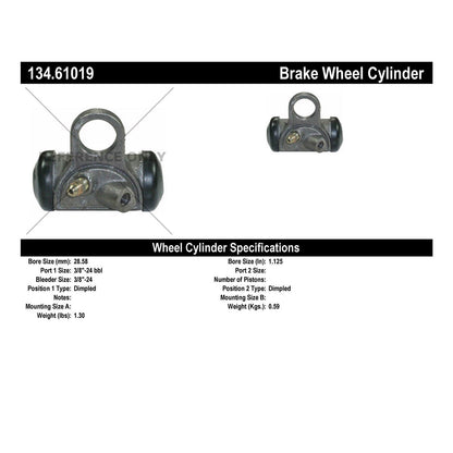 Stoptech Centric Premium Wheel Cylinder - Front L/R 134.61019