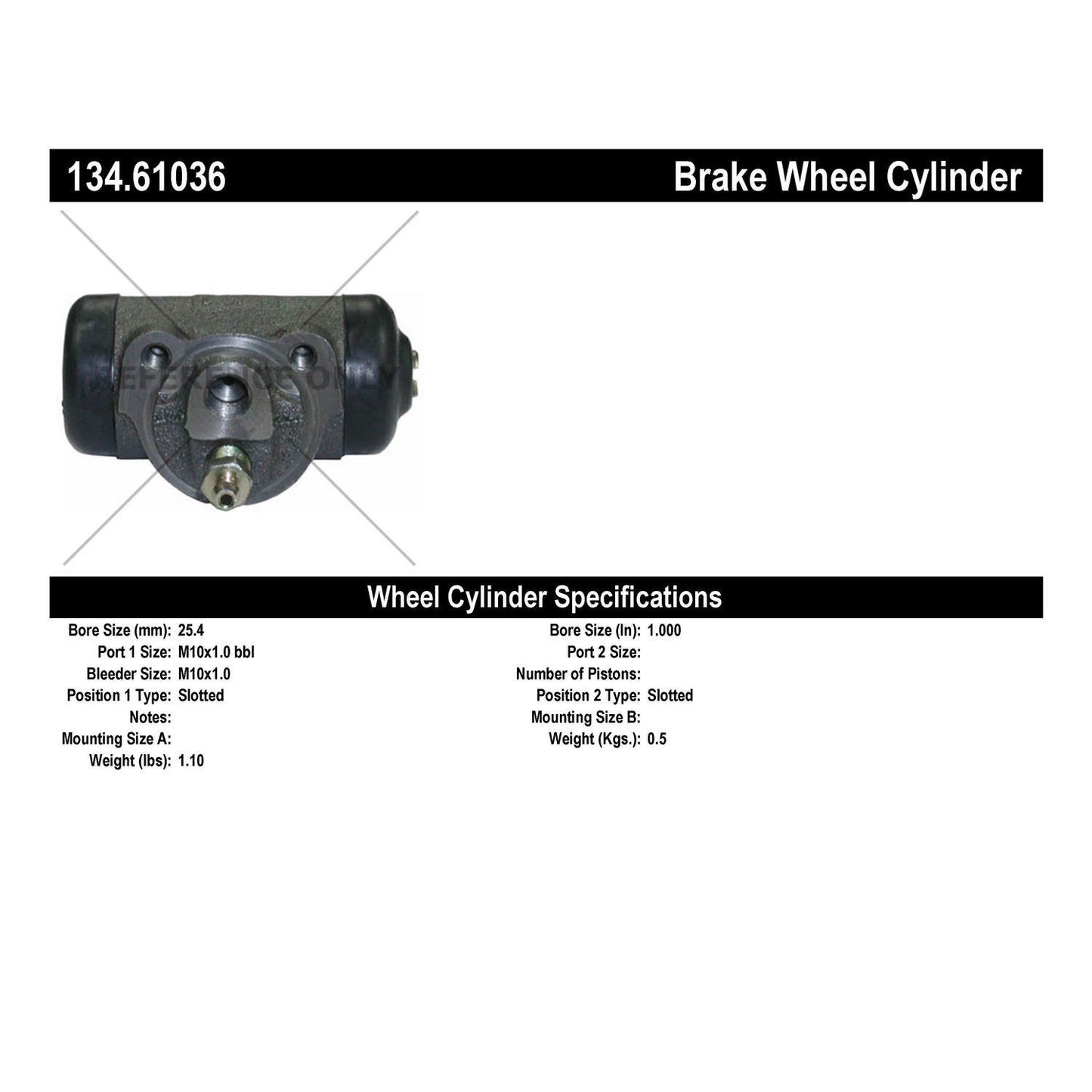 Centric Parts Premium Wheel Cylinder 134.61036