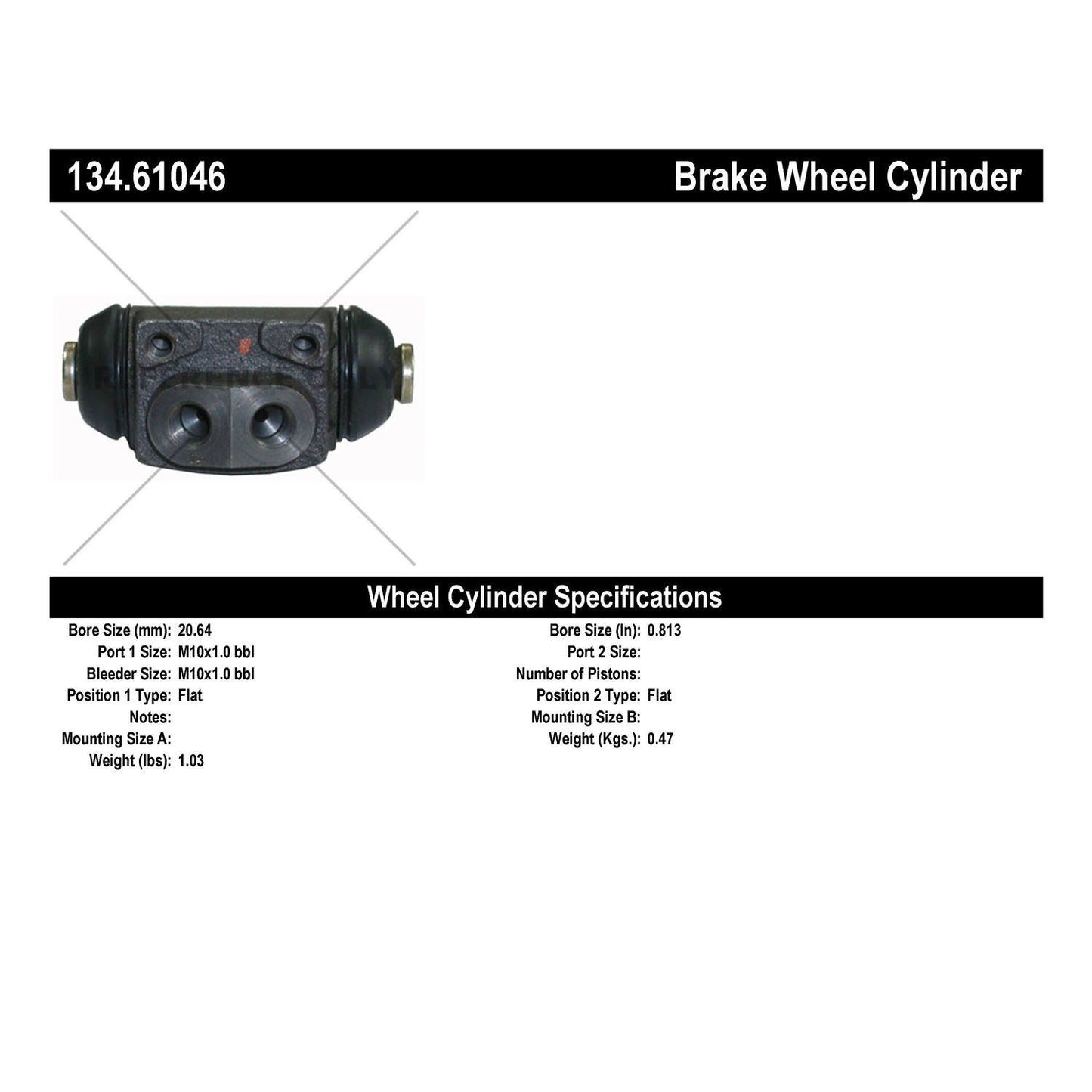 Centric Parts Drum Brake Wheel Cylinder Premium for 2000-2001 Ford Focus 1999-2002 Land Rover Freelander 134.61046