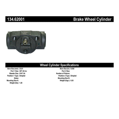 Centric Parts Drum Brake Wheel Cylinder Premium for 1971-1985 Buick Models 134.62001