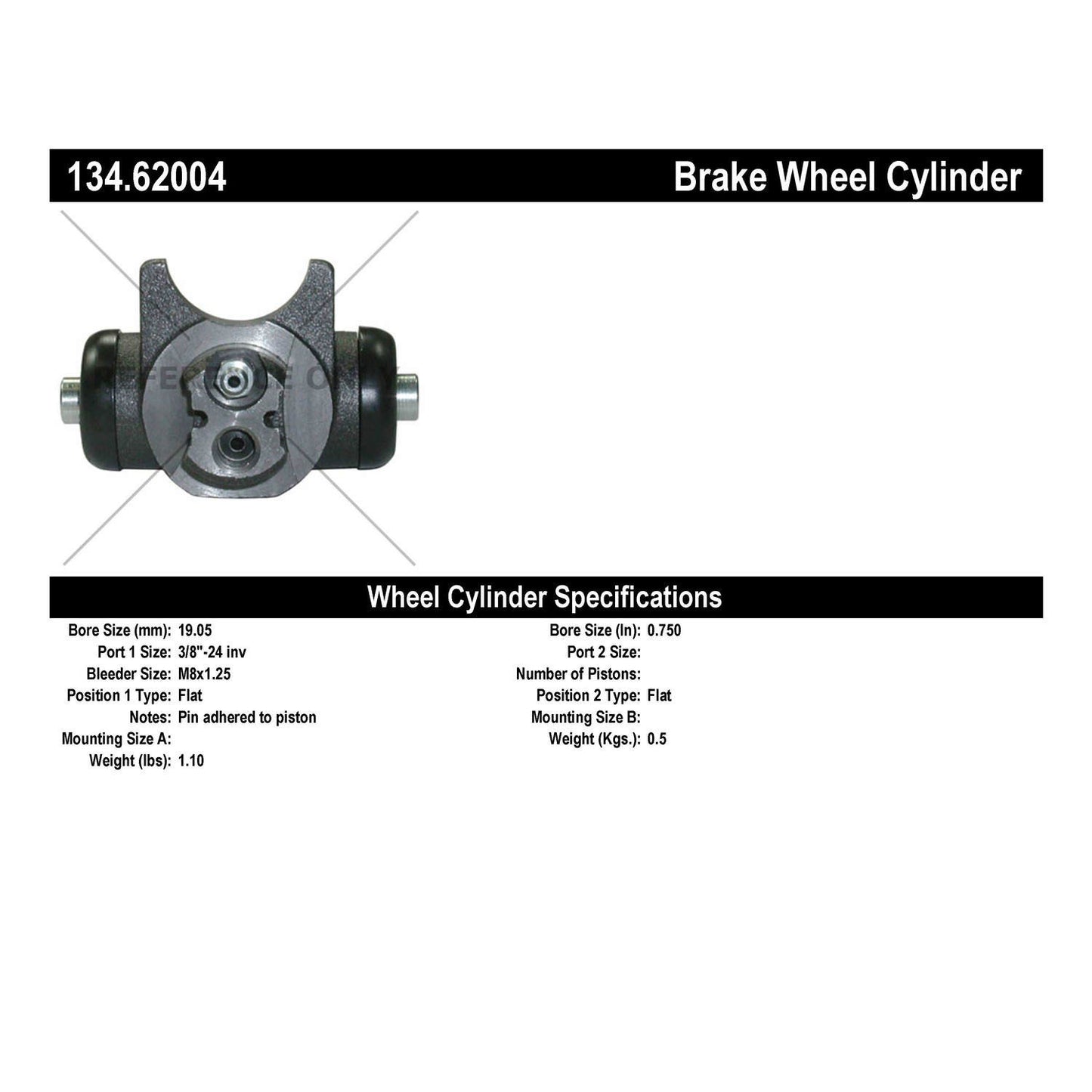 Centric Parts Premium Drum Brake Wheel Cylinder for 1978-1993 Buick Century, Chevrolet Camaro, GMC Caballero 134.62004