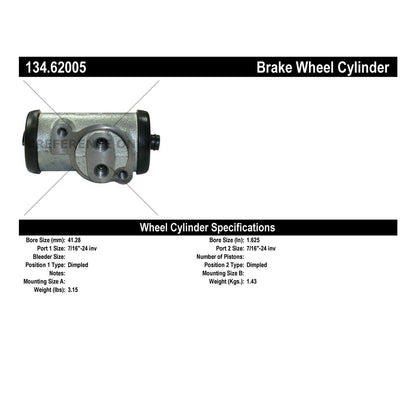 Stoptech Centric Premium Wheel Cylinder - Rear 134.62005