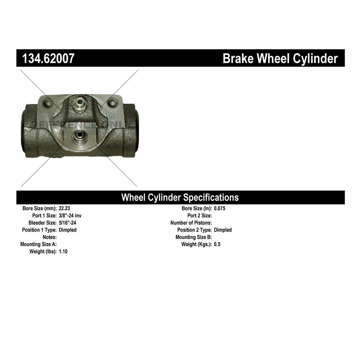 Centric Parts Drum Brake Wheel Cylinder Premium for 1975-1973 Buick Apollo 134.62007