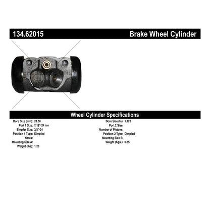 Centric Parts Drum Brake Wheel Cylinder Premium for 1960-1972 Cadillac Commercial Chassis 134.62015