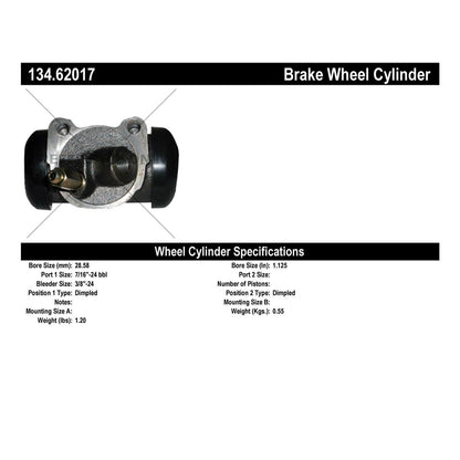 Centric Parts Drum Brake Wheel Cylinder Premium for 1961-1967 Buick Electra Estate Wagon Invicta LeSabre