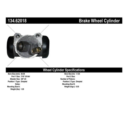 Centric Parts Drum Brake Wheel Cylinder Premium for 1961-1967 Buick Electra Estate Wagon Invicta LeSabre Cadillac DeVille Eldorado Oldsmobile 98