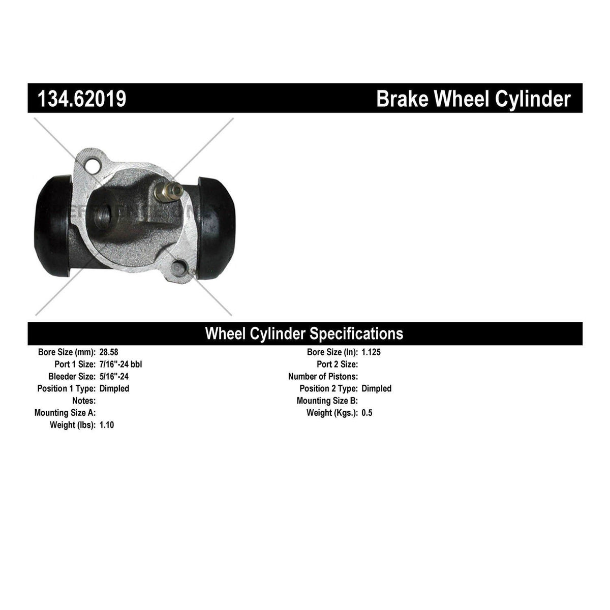 Stoptech Centric Premium Wheel Cylinder - Front Left 134.62019