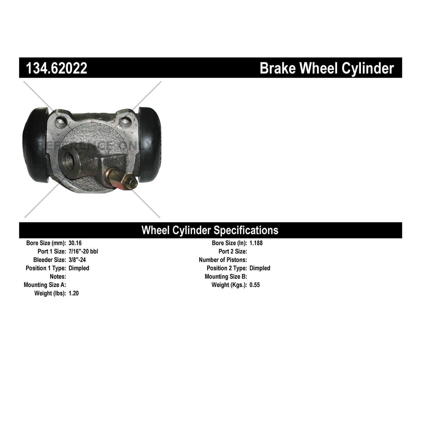 Stoptech Centric Premium Wheel Cylinder - Front Right 134.62022