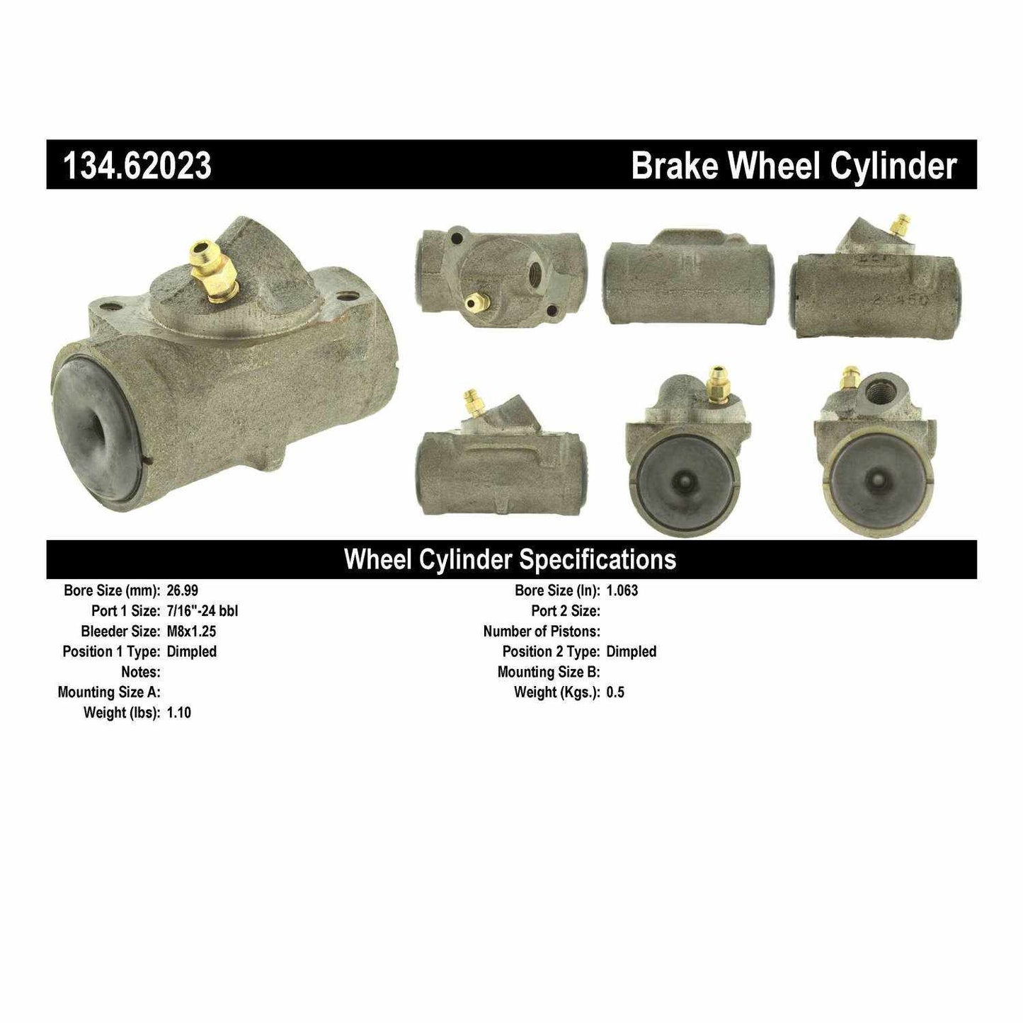 Centric Parts Drum Brake Wheel Cylinder Premium for 1964-1967 Buick Skylark Chevrolet Chevelle 134.62023