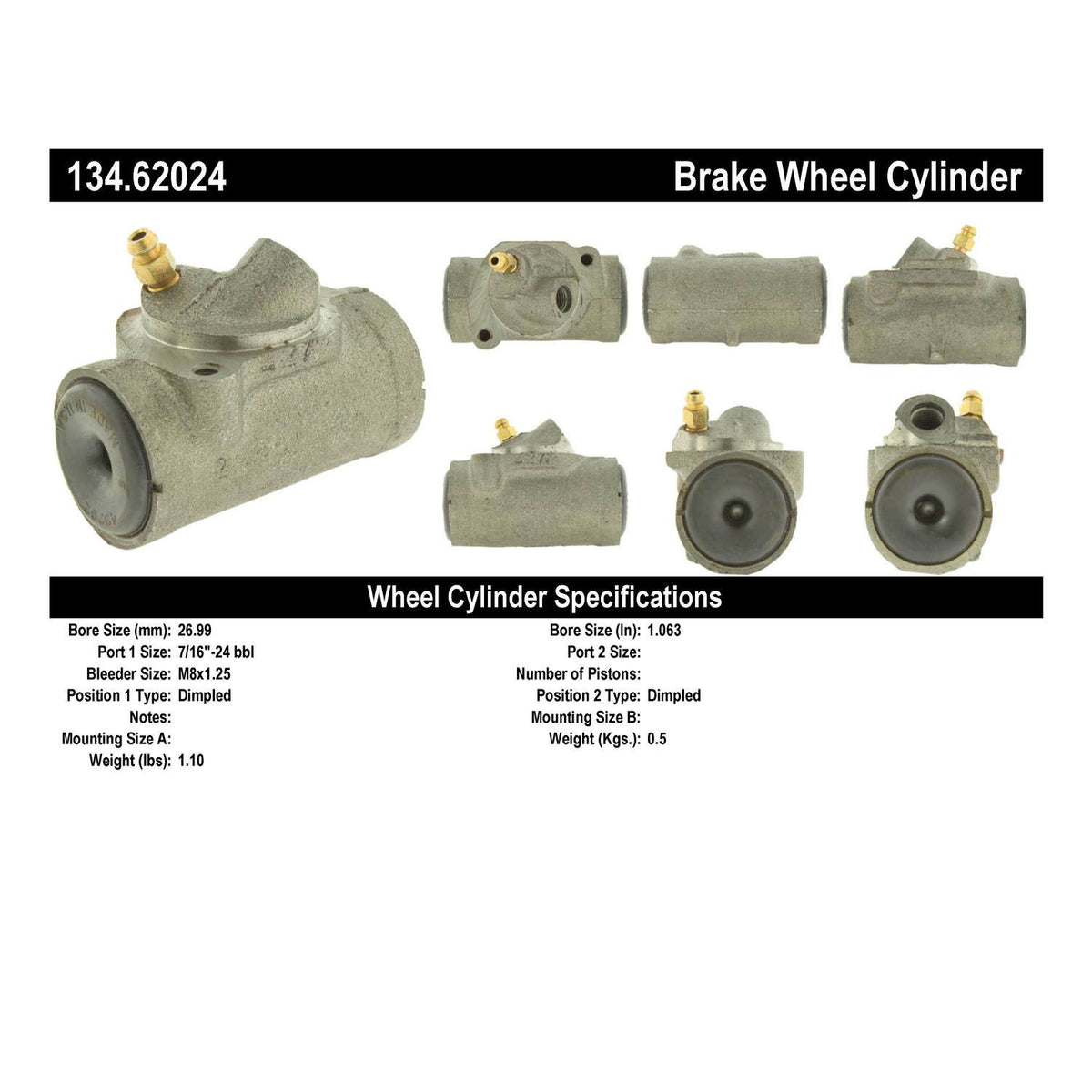 Stoptech Centric Premium Wheel Cylinder - Front Right 134.62024