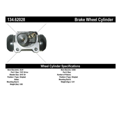 Stoptech Centric Premium Wheel Cylinder - Rear Right 134.62028