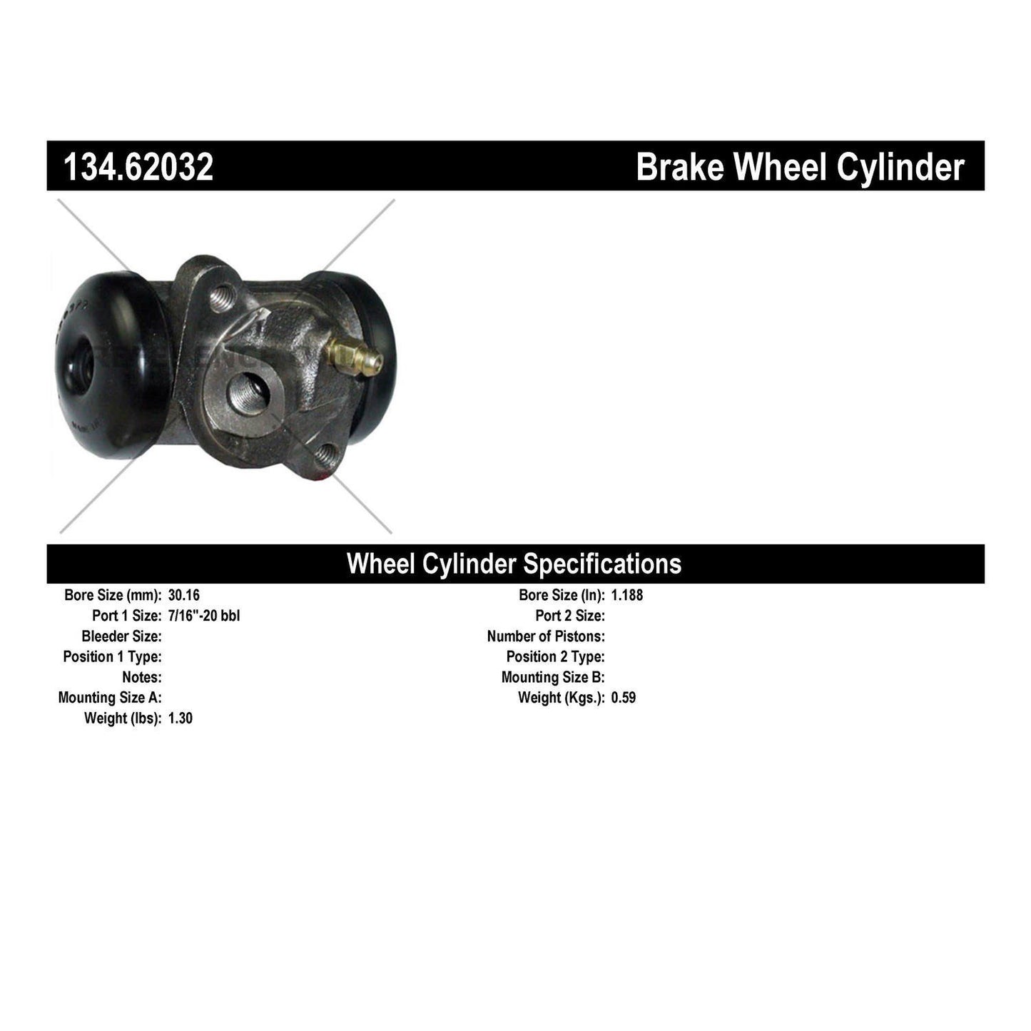Stoptech Centric Premium Wheel Cylinder - Front Left 134.62032