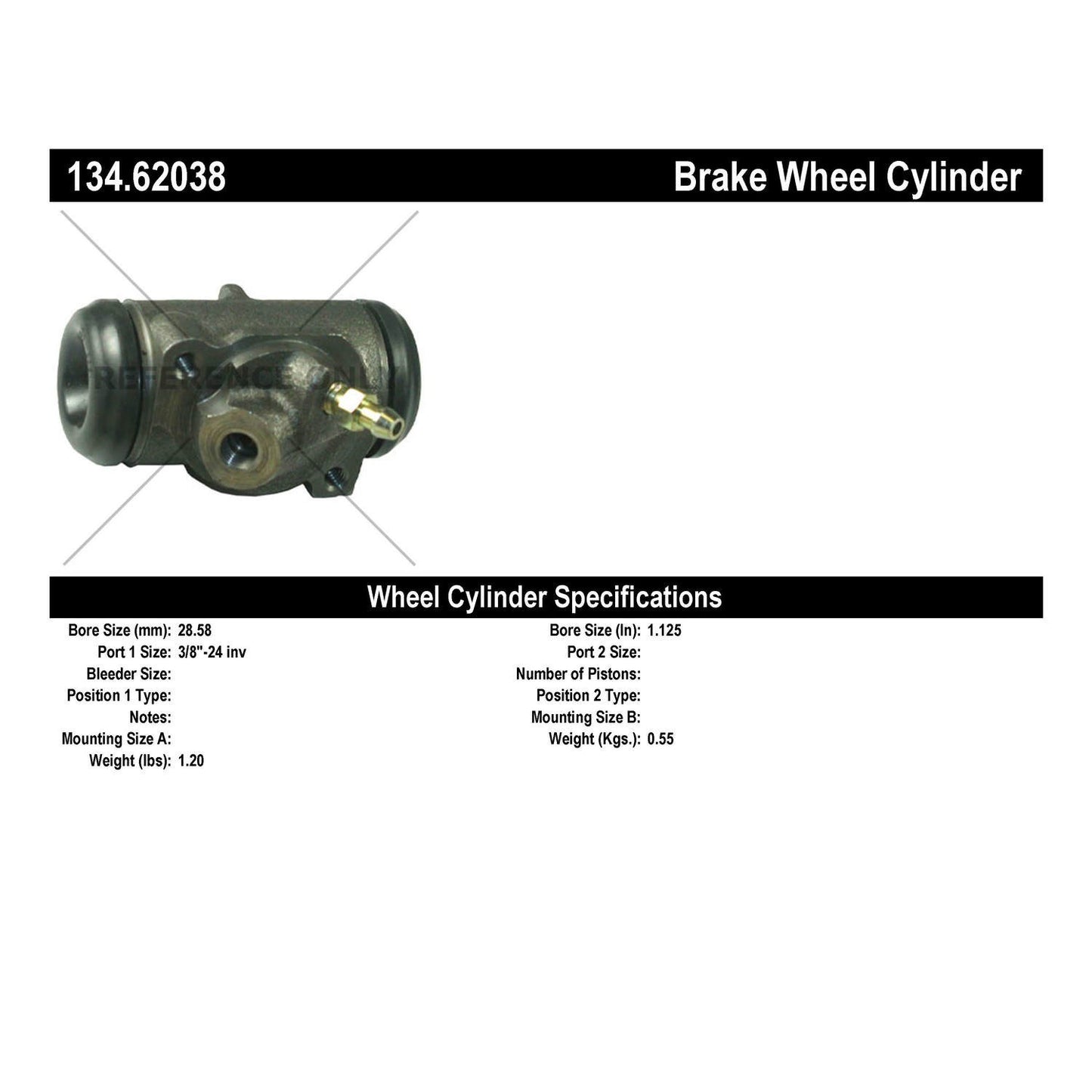 Centric Parts Drum Brake Wheel Cylinder Premium for 1968-1972 Buick GS, Chevelle, El Camino 134.62038
