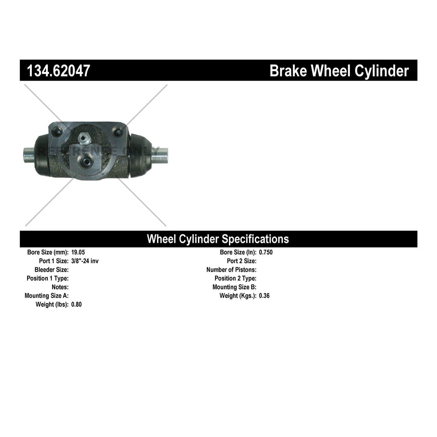 Centric Parts Drum Brake Wheel Cylinder Premium for 1979-1985 Buick Riviera, 1993-1987 Chevrolet LLV, 1979-1983 Oldsmobile Toronado 134.62047