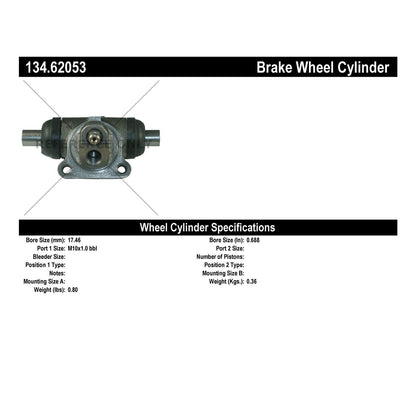 Centric Parts Drum Brake Wheel Cylinder Premium for 1985-2002 Buick and Chevrolet 134.62053