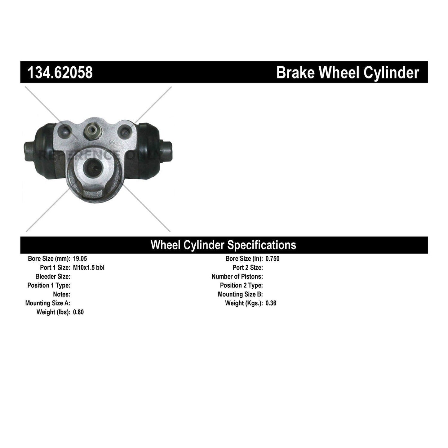 Centric Parts Premium Wheel Cylinder 134.62058