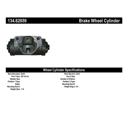 Centric Parts Drum Brake Wheel Cylinder Premium OE style replacement for 1993-1997 Chevrolet Camaro Pontiac Firebird 134.62059