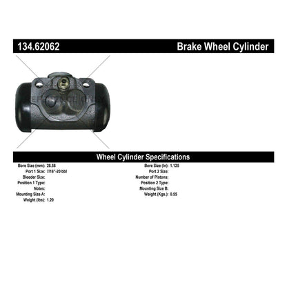 Centric Parts Drum Brake Wheel Cylinder Premium for 1940-1957 Buick Century Roadmaster 134.62062