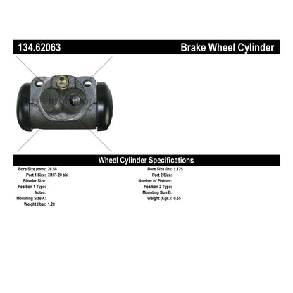 Centric Parts Drum Brake Wheel Cylinder Premium for 1940-1957 Buick Models 134.62063