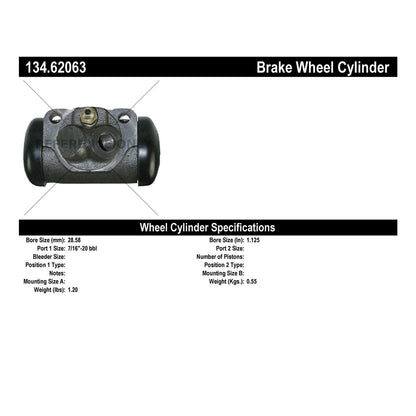 Centric Parts Drum Brake Wheel Cylinder Premium for 1940-1957 Buick Models 134.62063