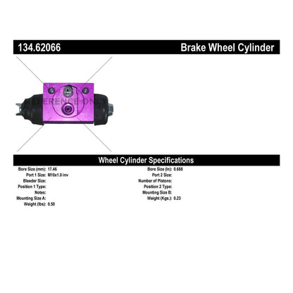 Centric Parts Drum Brake Wheel Cylinder Premium with OE style replacement for 2003-2004 Saturn Ion 134.62066