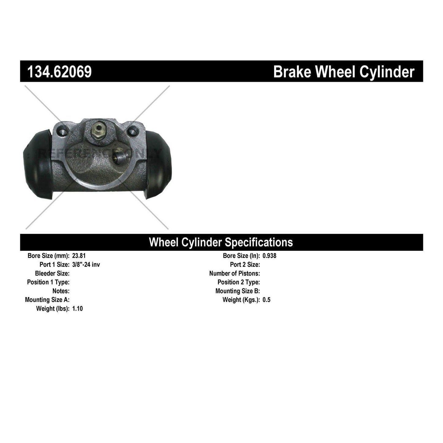 Stoptech Centric Premium Wheel Cylinder - Rear Left 134.62069