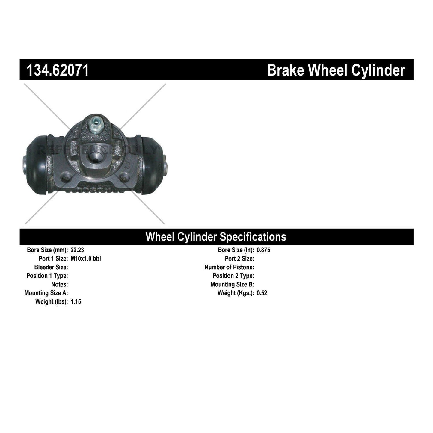 Centric Parts Premium Wheel Cylinder 134.62071