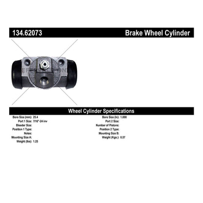 Stoptech Centric Premium Wheel Cylinder - Rear 134.62073