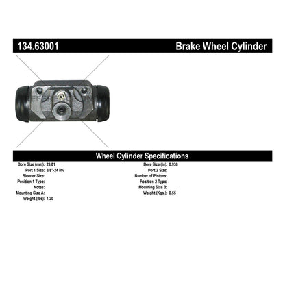 Stoptech Centric Premium Wheel Cylinder - Rear 134.63001