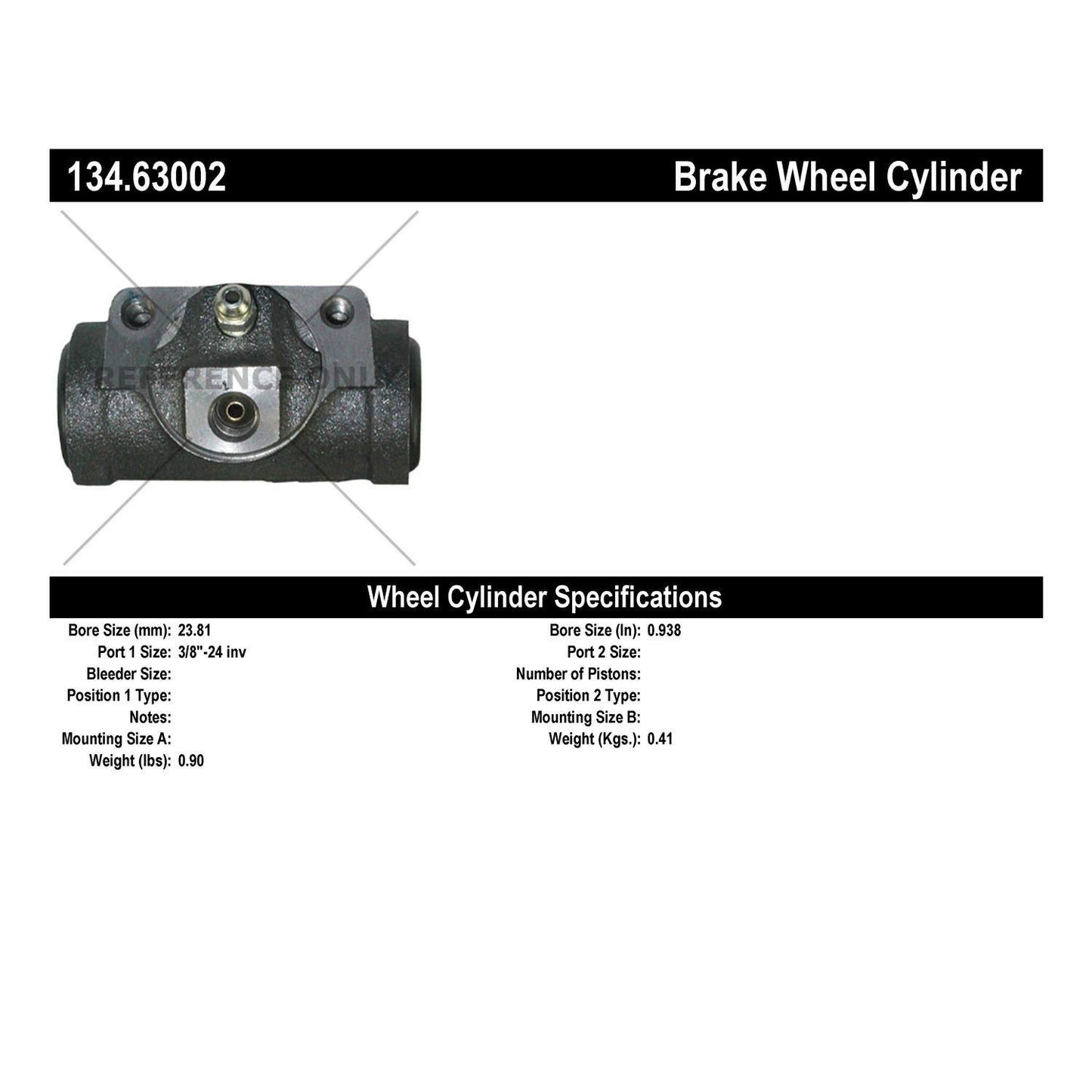 Stoptech Centric Premium Wheel Cylinder - Rear 134.63002