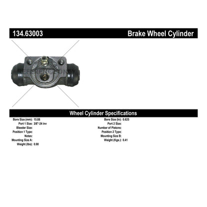 Centric Parts Premium Drum Brake Wheel Cylinder for 1983-2000 Chrysler vehicles 134.63003