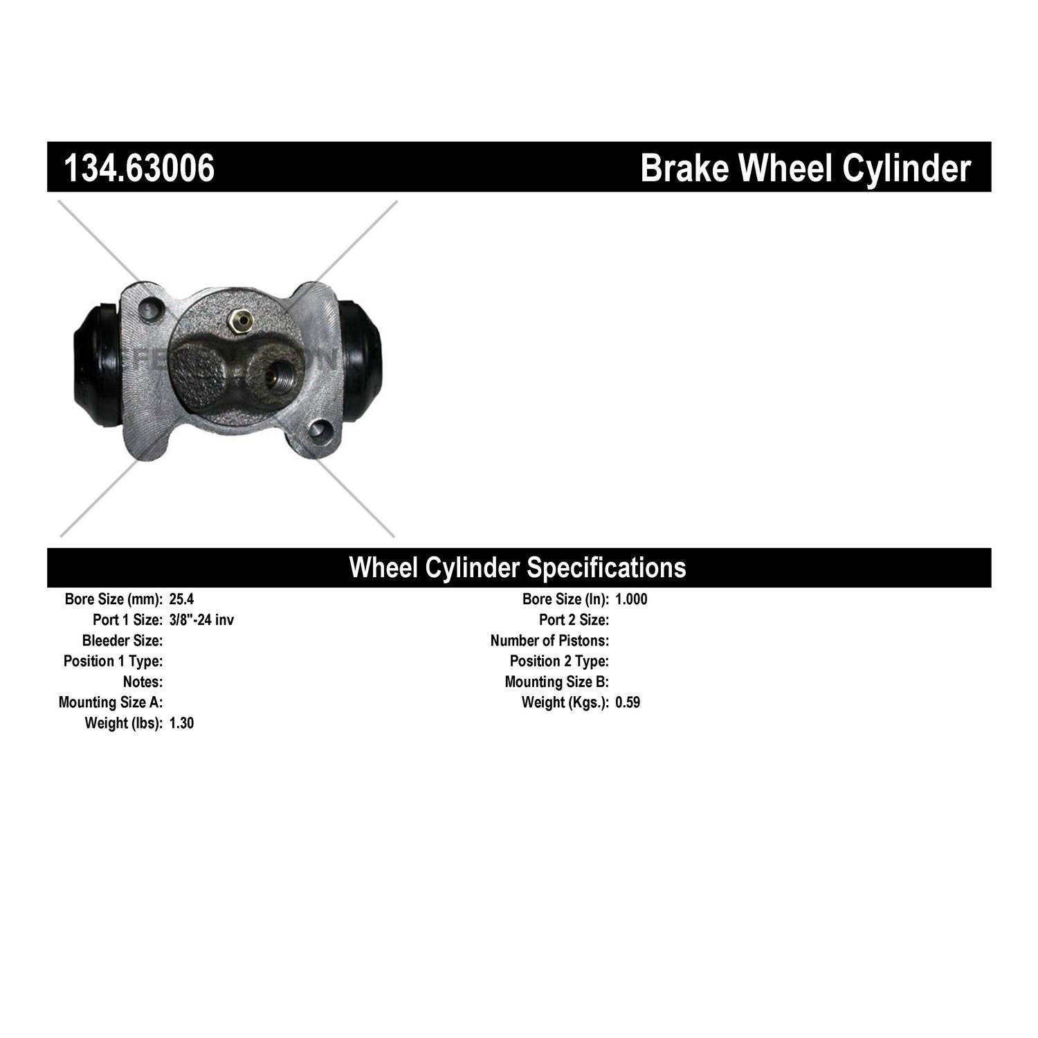 Centric Parts Premium Wheel Cylinder 134.63006