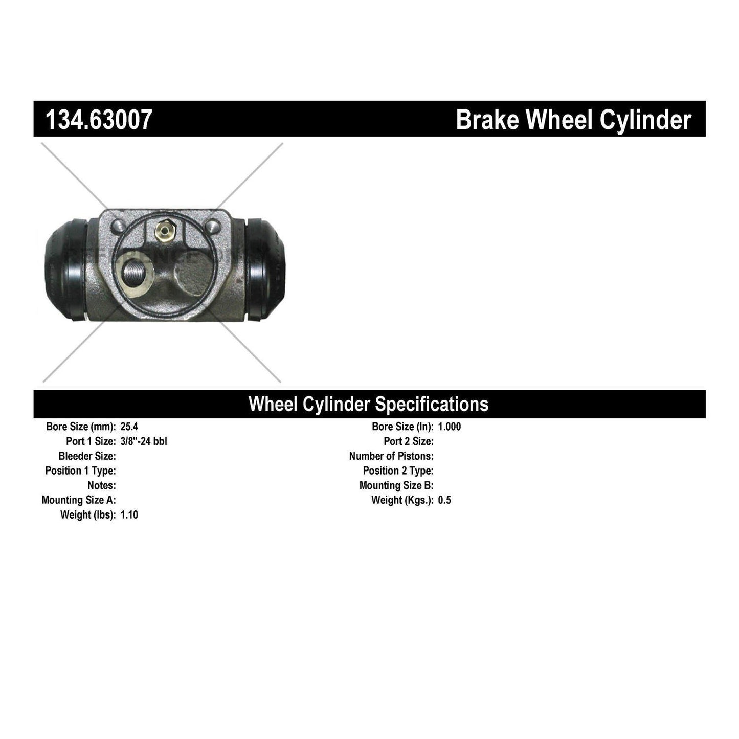 Stoptech Centric Premium Wheel Cylinder - Front Left 134.63007