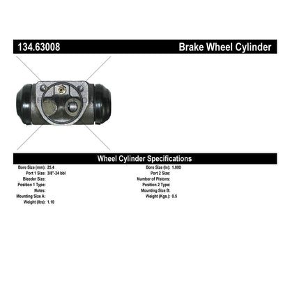 Stoptech Centric Premium Wheel Cylinder - Front Right 134.63008