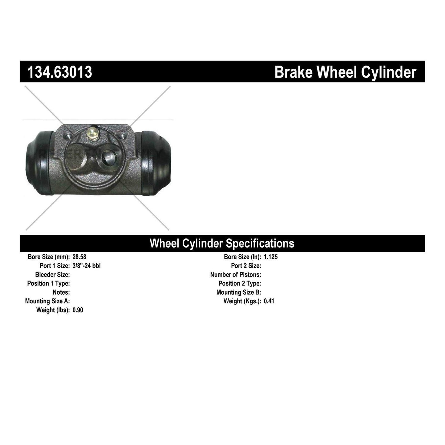 Centric Parts Drum Brake Wheel Cylinder Premium for 1964-1976 American Motors Models 134.63013
