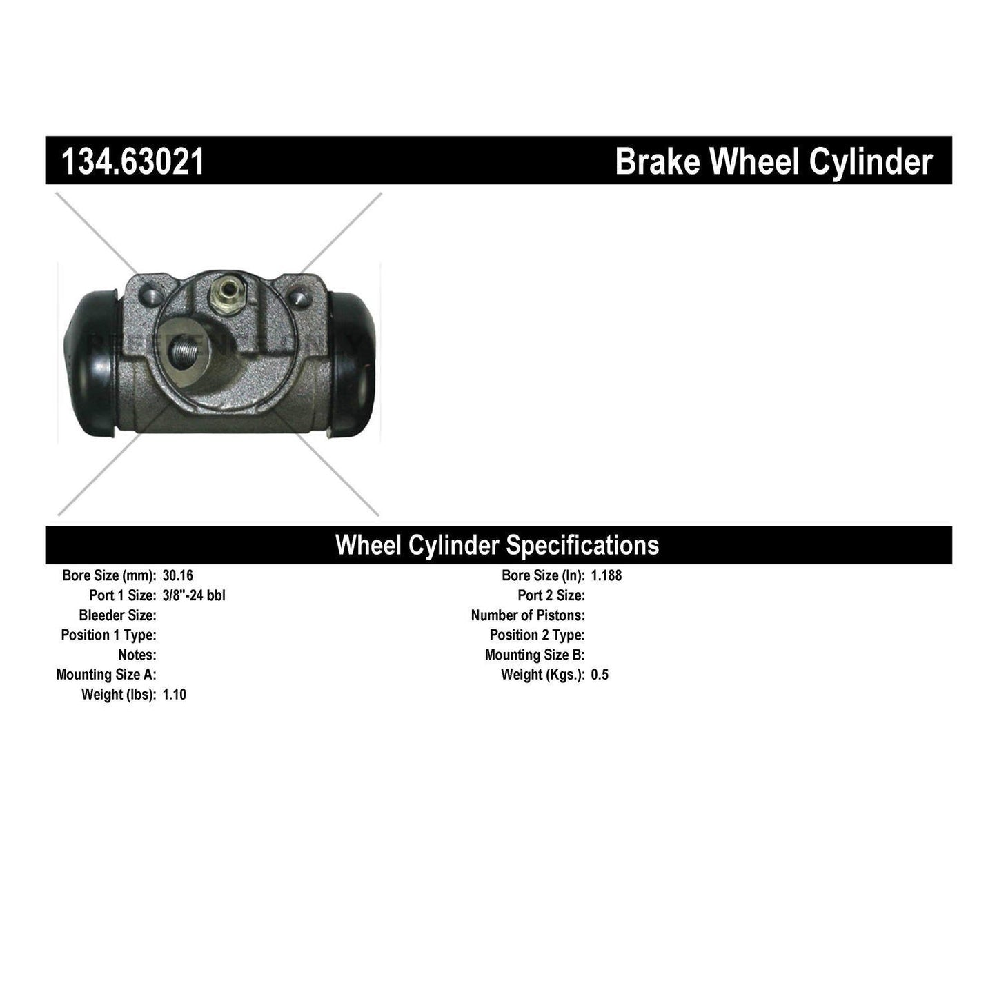Centric Parts Drum Brake Wheel Cylinder Premium for 1964-1976 American Motors Vehicles 134.63021