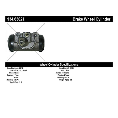 Centric Parts Drum Brake Wheel Cylinder Premium for 1964-1976 American Motors Vehicles 134.63021
